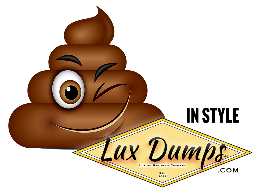Lux Dumps luxury Restroom Trailers mascot